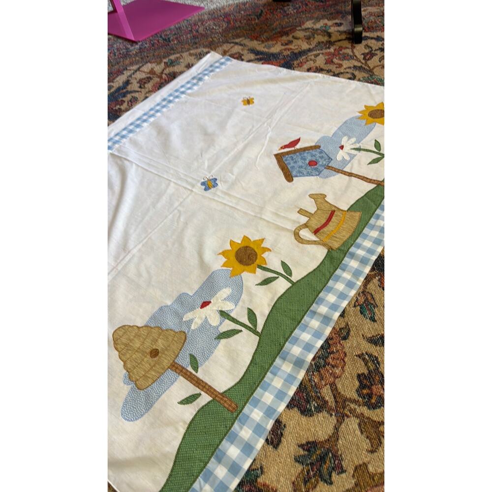 vintage 70s patchwork panel beehive nature rework